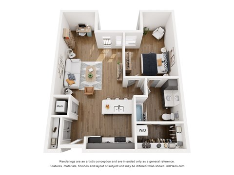 1B 1  Bed   1  Bath   780 Sq. Ft. Floor Plan at Prairie Encore, Missouri